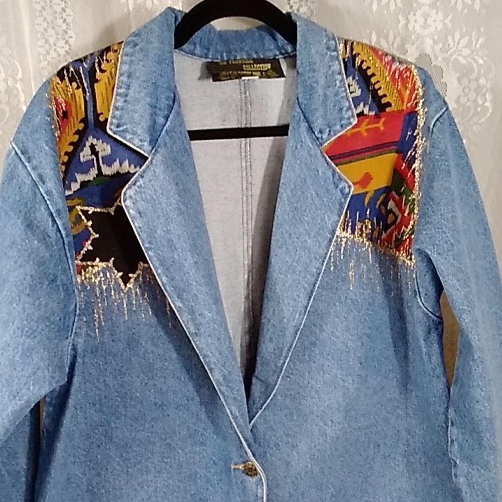 THE FRONTIER COLLECTION VINTAGE COWGIRL DENIM WOMEN'S JACKETS SIZE M - Picture 3 of 13